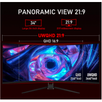 Zza Ultrawide Monitor Curvo De 34 Pulgadas