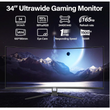 Zza Ultrawide Monitor Curvo De 34 Pulgadas