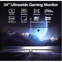 Zza Ultrawide Monitor Curvo De 34 Pulgadas