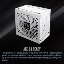 Fuente Thermaltake Toughpower Gt Snow, 750 W, Fuente 80 Plus Gold