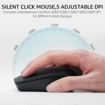 Combo De Teclado Y Mouse Multidispositivo 9010m Rapoo Bl 5.0 Negro Negro