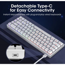 Teclado Mecánico 60% Gamer, Rgb Retroiluminados Led Koorui