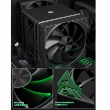 Enfriador De Aire Para Cpu, Doble Torre Con Ventilador Pwm Negro