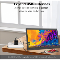 Monitor Portátil 17.3 Pulgadas 1600x900 Altavoces Negro