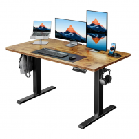 Escritorio Eléctrico 48x24 Pulg, Altura Ajustable Marron