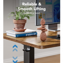 Escritorio Eléctrico 48x24 Pulg, Altura Ajustable Marron