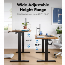 Escritorio Eléctrico 48x24 Pulg, Altura Ajustable Marron