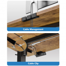Escritorio Eléctrico 48x24 Pulg, Altura Ajustable Marron