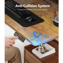 Escritorio Eléctrico 48x24 Pulg, Altura Ajustable Marron