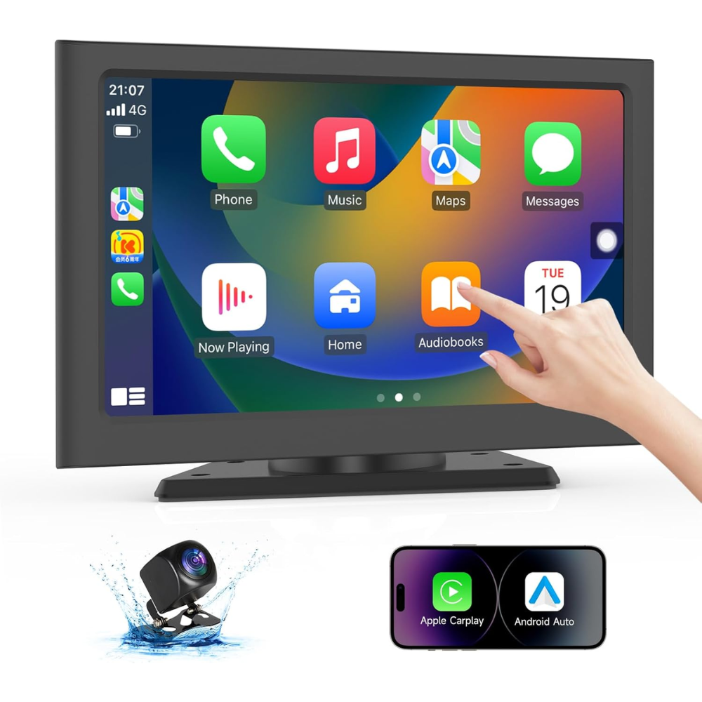 Pantalla Inalámbrica De Apple Carplay Para Automóvil Negro