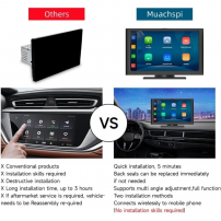 Pantalla Inalámbrica De Apple Carplay Para Automóvil Negro