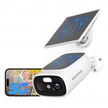 Cámara Wifi 2.4g/5g, 2k Inalámbrica, Con Panel Solar