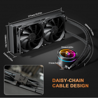 Refrigeracion Líquida De Cpu 240 Aio, Con Lga Y Amd Am5/am4 Negro