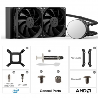 Refrigeracion Líquida De Cpu 240 Aio, Con Lga Y Amd Am5/am4 Negro