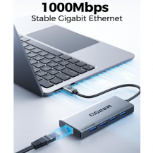 Adaptador Hub Usb C 9 En 1 Hdmi 4k Y Lan De 1000 Mbps Qgeem