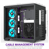 Chasis Para Pc Gaming, Con Madera De Nogal Auténtica, 7 Rgb