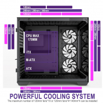 Chasis Para Pc Gaming, Con Madera De Nogal Auténtica, 7 Rgb