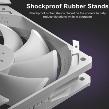 Kit De 6 Ventiladores Argb Con Controlador Y Control Blanco