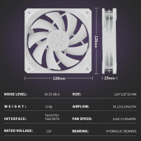 Kit De 6 Ventiladores Argb Con Controlador Y Control Blanco