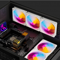 Kit De 6 Ventiladores Argb Con Controlador Y Control Blanco