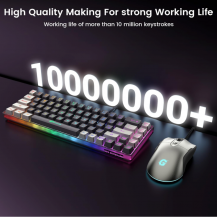 Combo De Teclado Y Mouse Gamer 65%, Retroiluminado