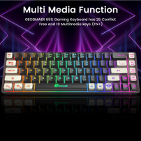 Combo De Teclado Y Mouse Gamer 65%, Retroiluminado