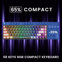 Combo De Teclado Y Mouse Gamer 65%, Retroiluminado