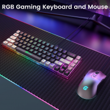 Combo De Teclado Y Mouse Gamer 65%, Retroiluminado