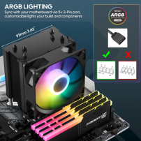 Enfriador De Aire Para Cpu Con Iluminación Argb, Vetroo V3