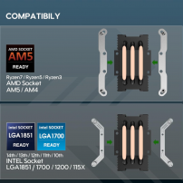 Enfriador De Aire Para Cpu Con Iluminación Argb, Vetroo V3