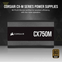 Fuente Corsair Cx750m 80 Plus Bronce Modular De 750w