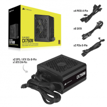 Fuente Corsair Cx750m 80 Plus Bronce Modular De 750w