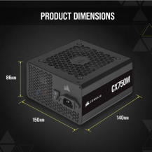 Fuente Corsair Cx750m 80 Plus Bronce Modular De 750w