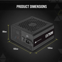 Fuente Corsair Cx750m 80 Plus Bronce Modular De 750w