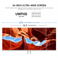 Monitor Gamer Ips Ultra Ancho De 120hz 34 (2560 X 1080) Blanco