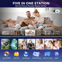 Unidad De Cd Dvd +/-rw Externa Usb 3.0 Usb C Negro