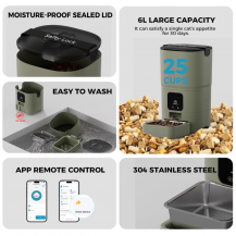 Alimentador Para Gatos Automatico Wifi De 6l