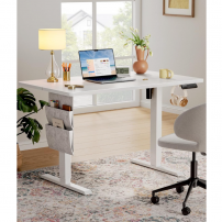 Escritorio Eléctrico De Altura Ajustable Marsail 4 Memorias Blanco