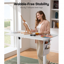 Escritorio Eléctrico De Altura Ajustable Marsail 4 Memorias Blanco