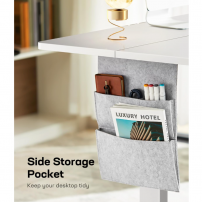 Escritorio Eléctrico De Altura Ajustable Marsail 4 Memorias Blanco