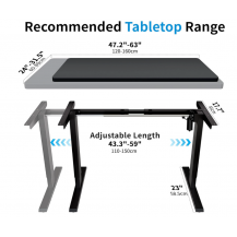 Base De Escritorio Electrica Ajustable En Altura