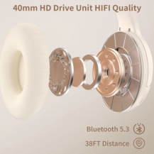 Diadema Bluetooth Falebare 120 Horas Over Ear Blanco