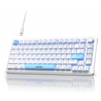 teclado Para Juegos Con Cable Tecknet, Retroiluminación Rgb Blanco Inglés Us