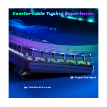 Redragon Teclado Mecánico Para Juegos Con Cable, Negro Inglés Us