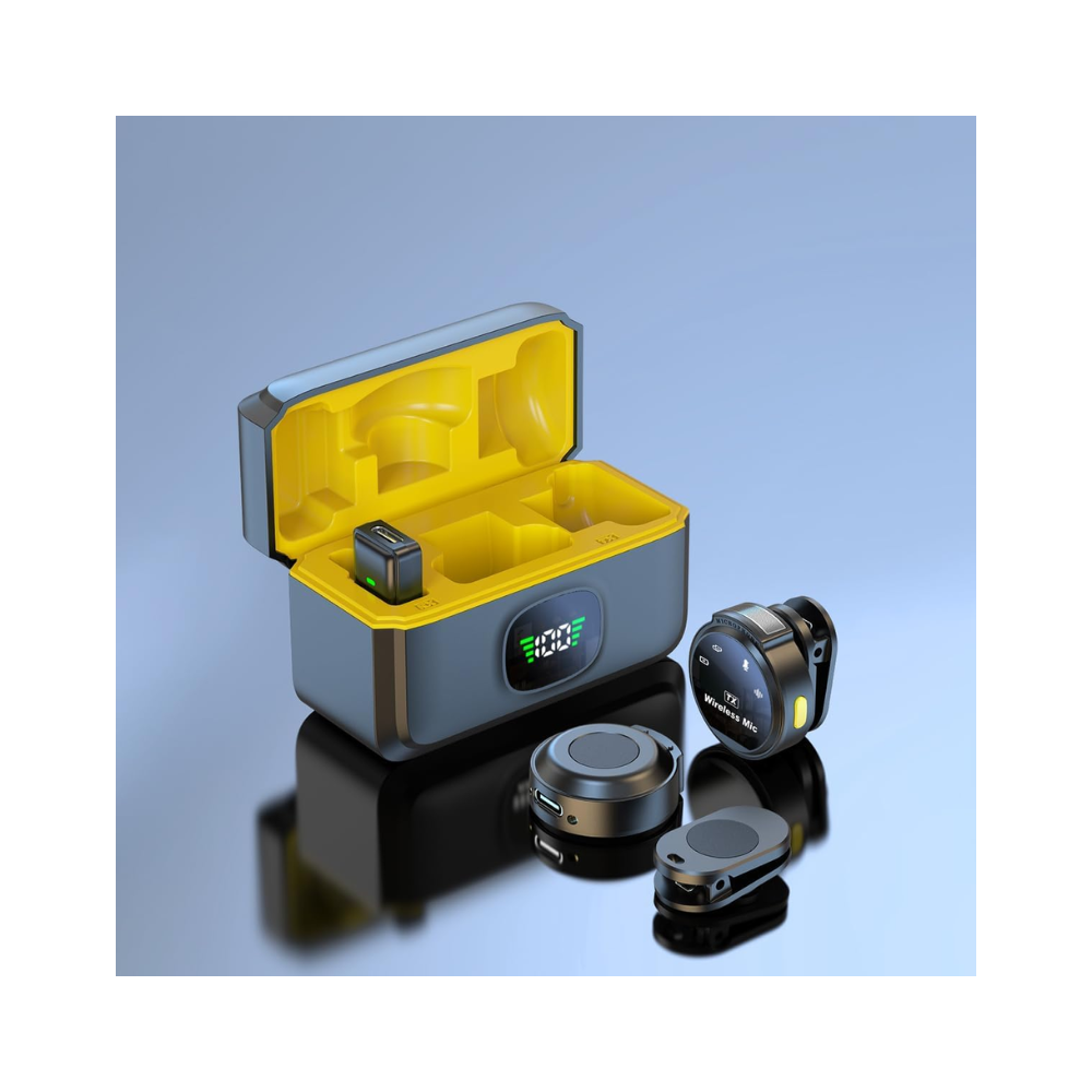 Microfono Lavalier Inalambrico Reduccion De Ruido Tipo C Negro