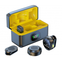 Microfono Lavalier Inalambrico Reduccion De Ruido Tipo C Negro