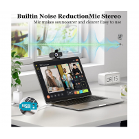 Cámara Web Hd 1080p Szgiaruy Con Micrófono Y Tapa De Negro Negro