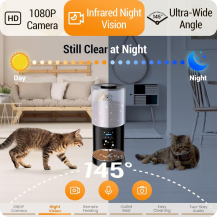 Alimentador  Automático Para mascotas De 5l Con Cámara